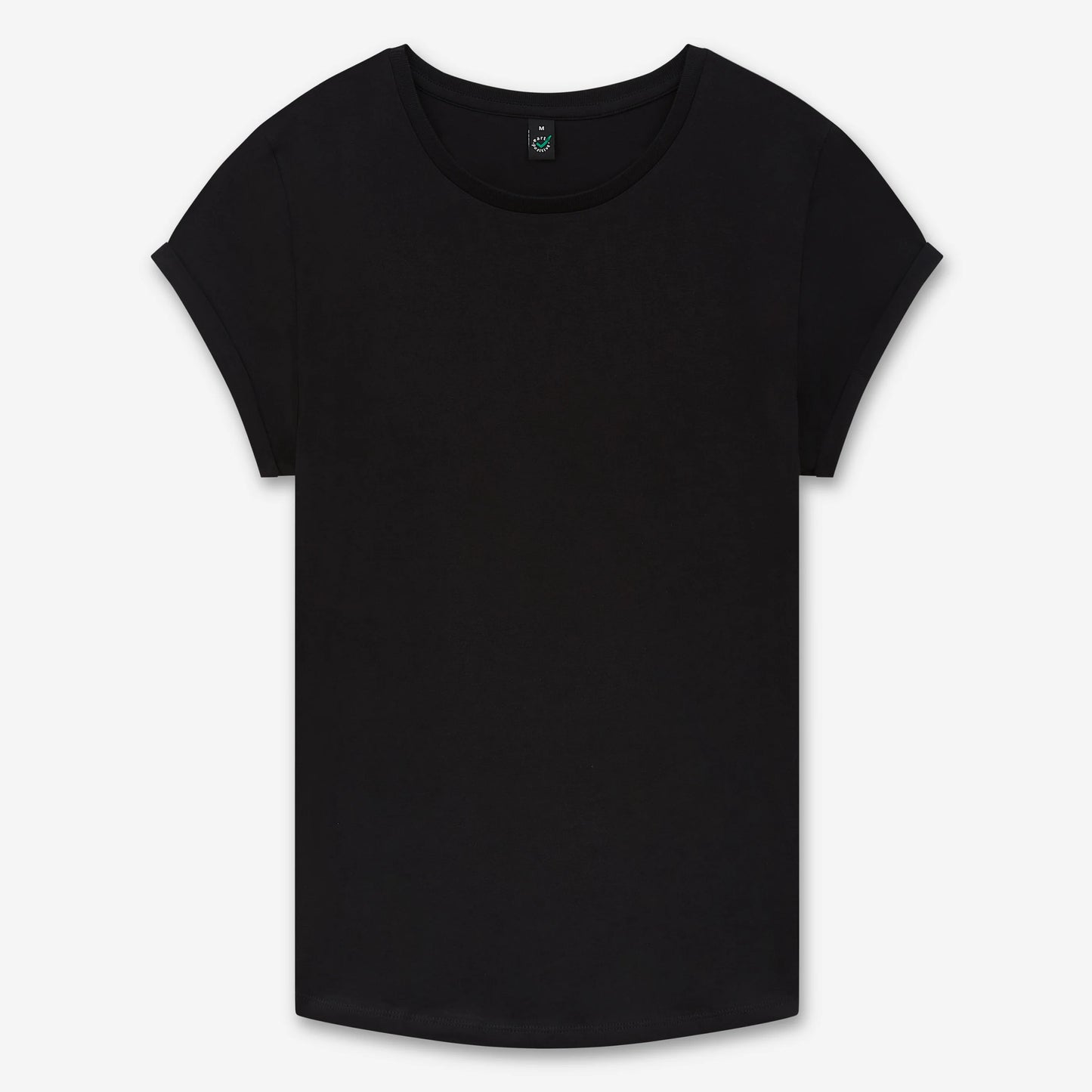 Earth Positive Women's Rolled Sleeve T-shirt - Black - L