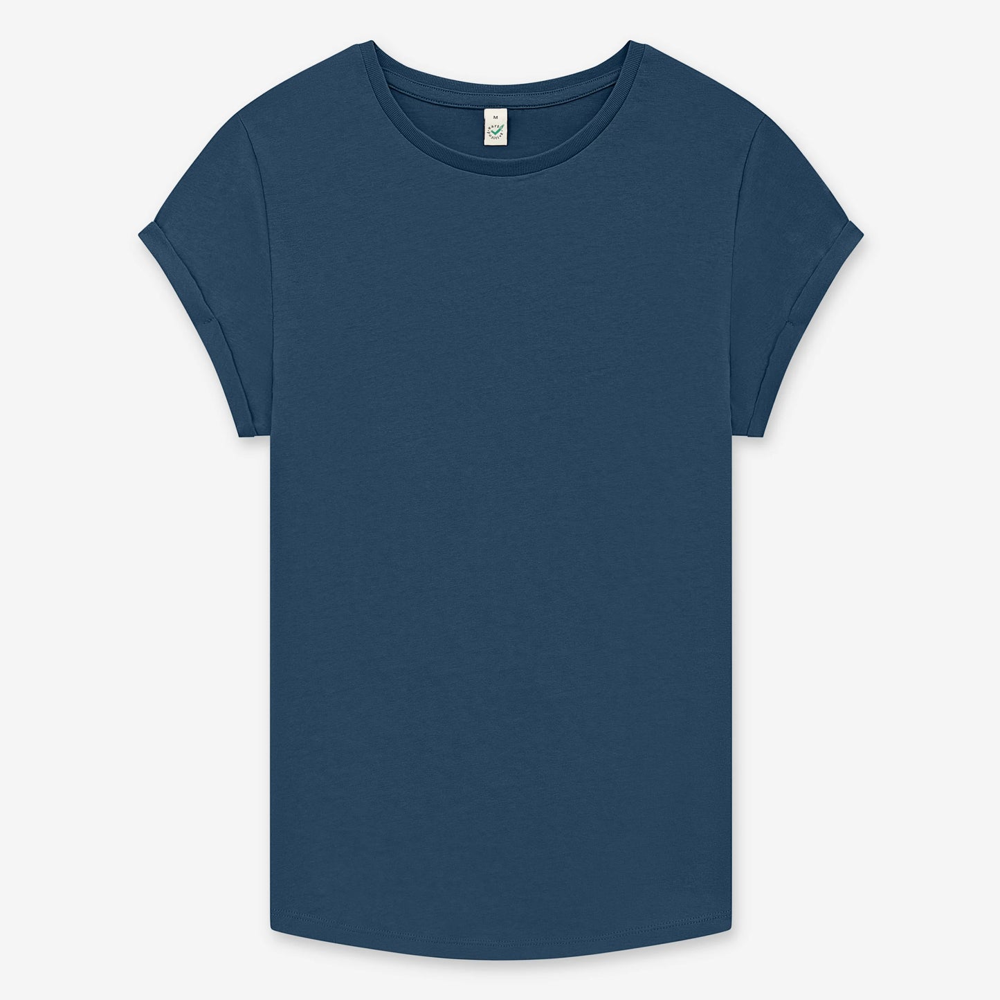 Earth Positive Women's Rolled Sleeve T-shirt - Denim Blue - M