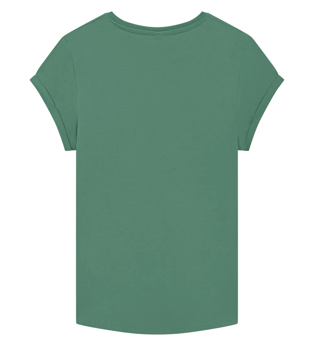 EP16-SAG0 - Women's Rolled Sleeve T-shirt - Sage Green