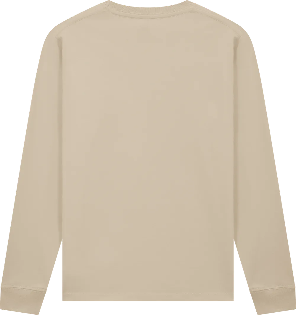 EP185L-SA1 - Premium Long Sleeve T-shirt - Light Beige (Sand)
