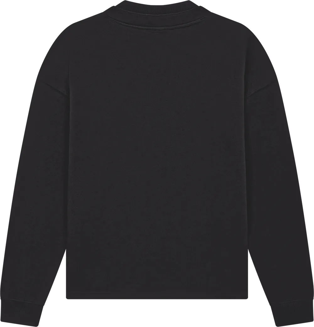 EP305-SUBL4 - Mock Neck Sweatshirt - Sueded Black