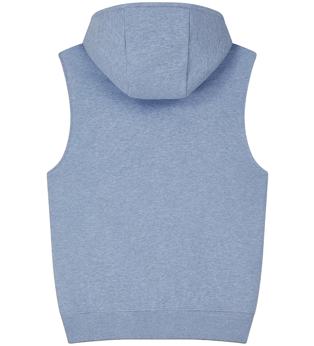 EP309-LBHE5 - Sleeveless Full Zip Hoodie - Light Blue Heather