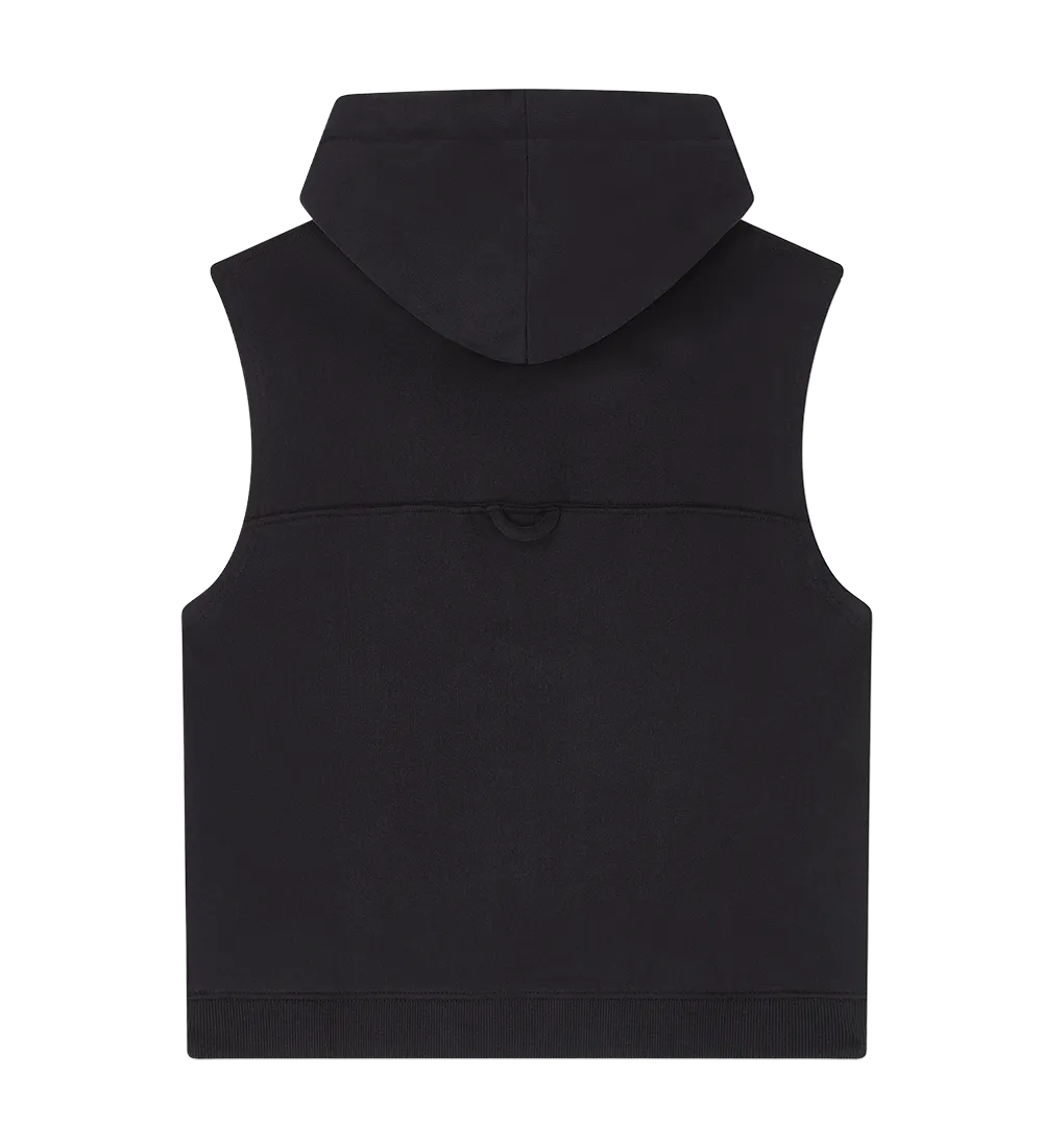EP316-SUBL1 - Women's Athleisure Hooded Tank - Sueded Black