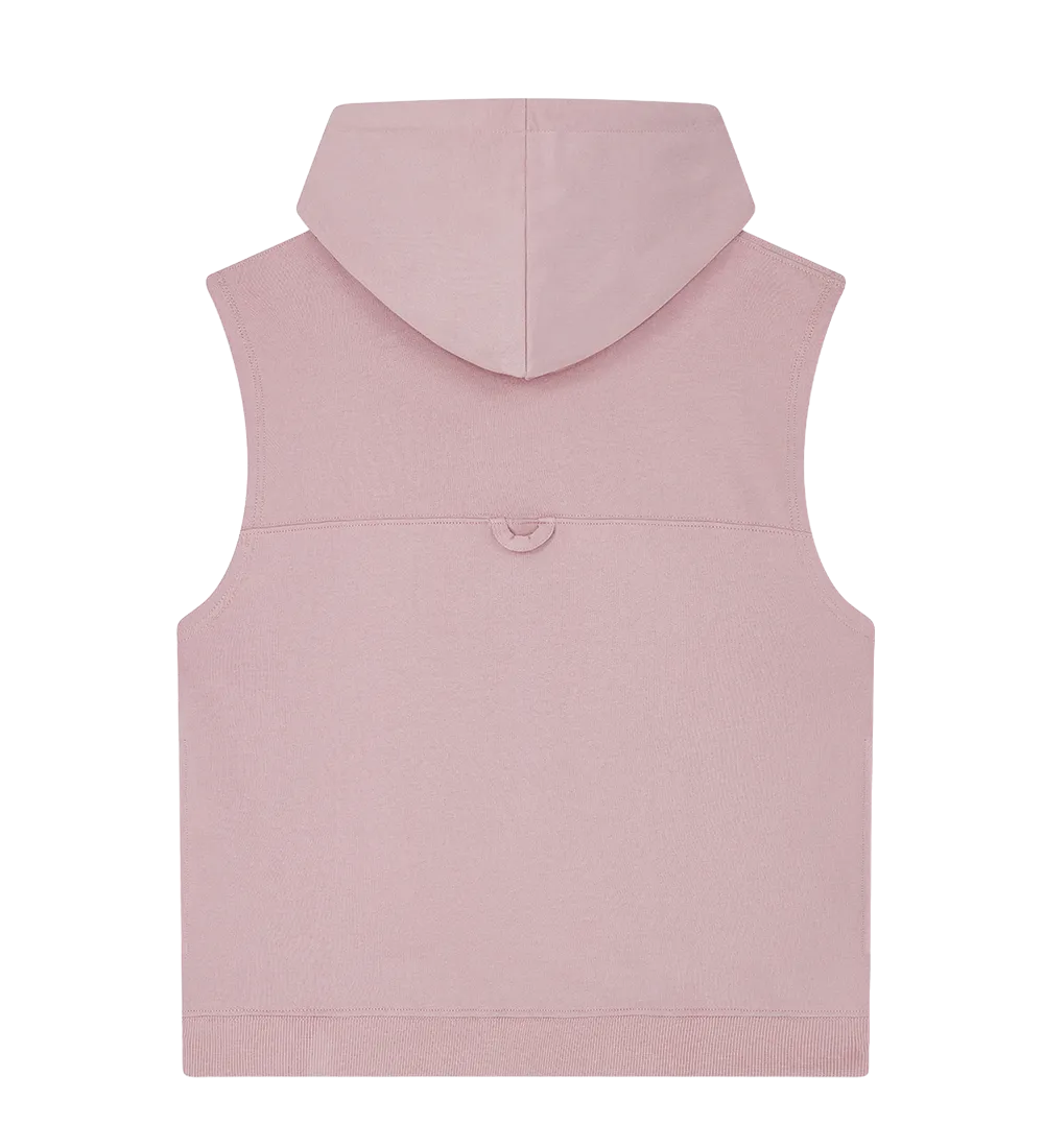 EP316-SUPR1 - Women's Athleisure Hooded Tank - Sueded Miami Pink