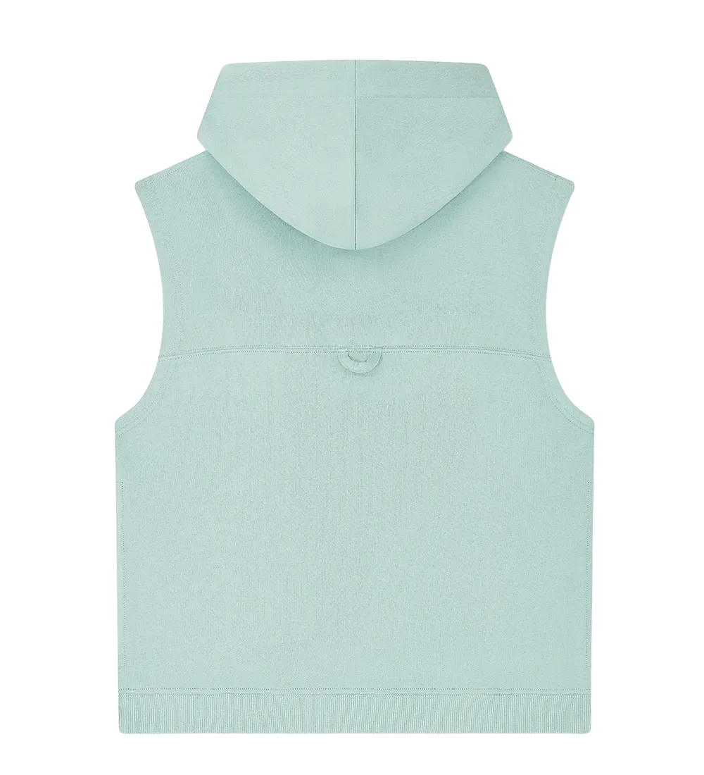 EP316-SUSLGR4 - Women's Athleisure Hooded Tank - Sueded Slate Green