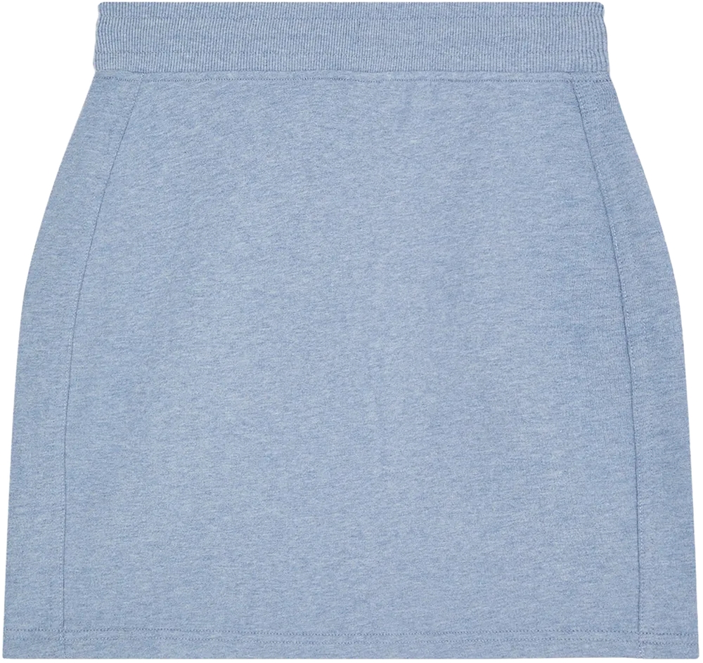 EP343-SULBHE2 - Sweat Skirt - Sueded Light Blue Heather