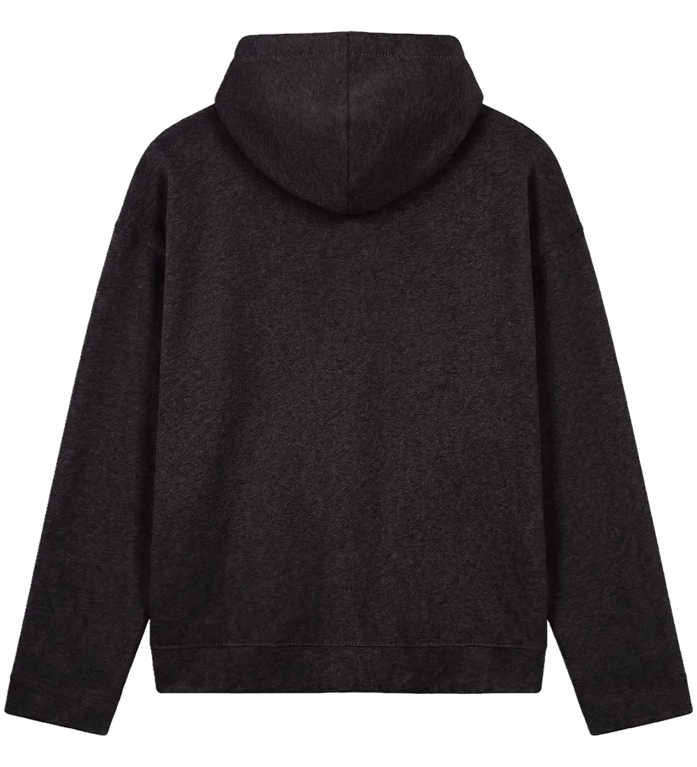 EP400-BLHE0 - Women's V-Neck Hoodie - Black Heather