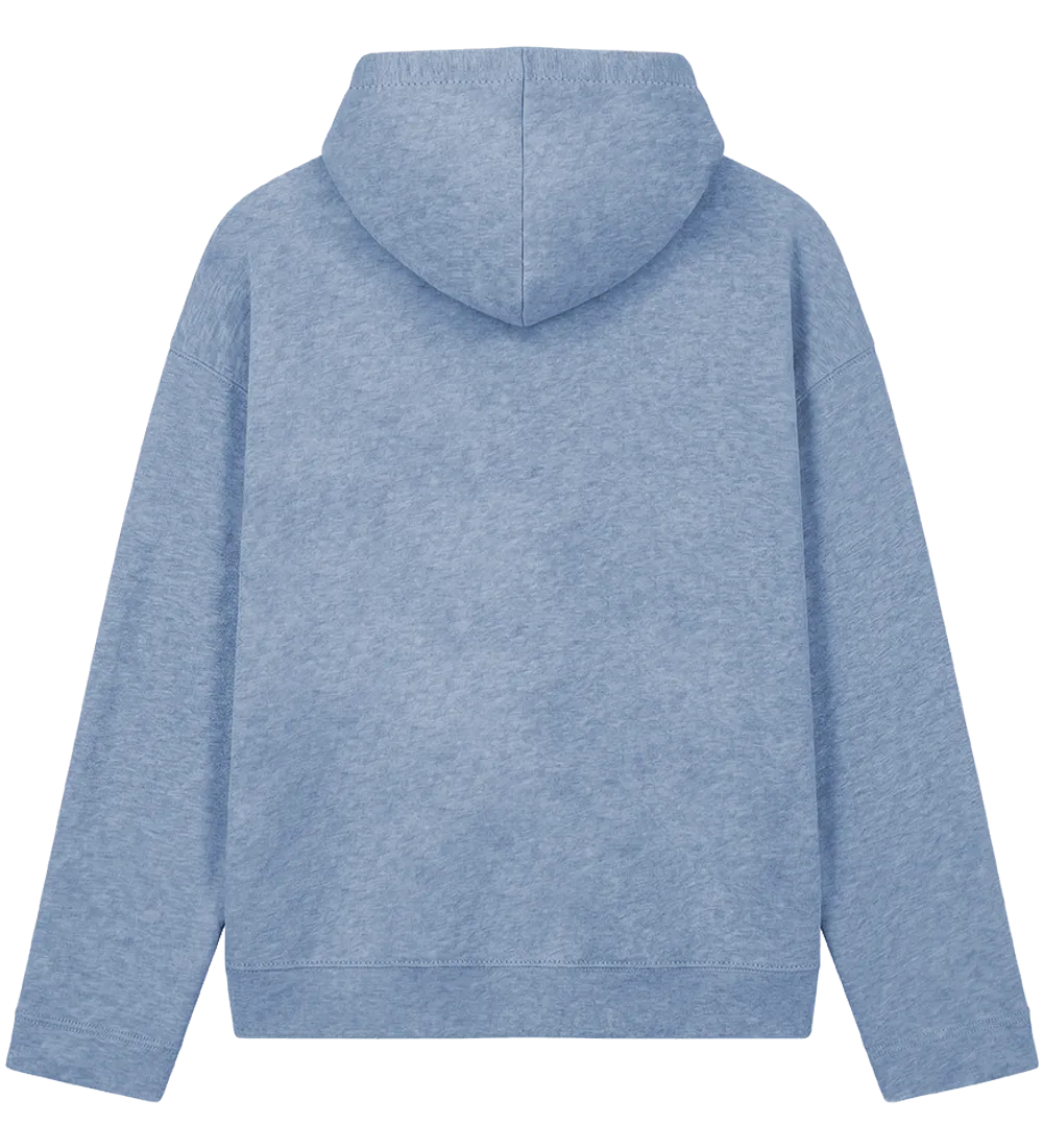 EP400-LBHE4 - Women's V-Neck Hoodie - Light Blue Heather