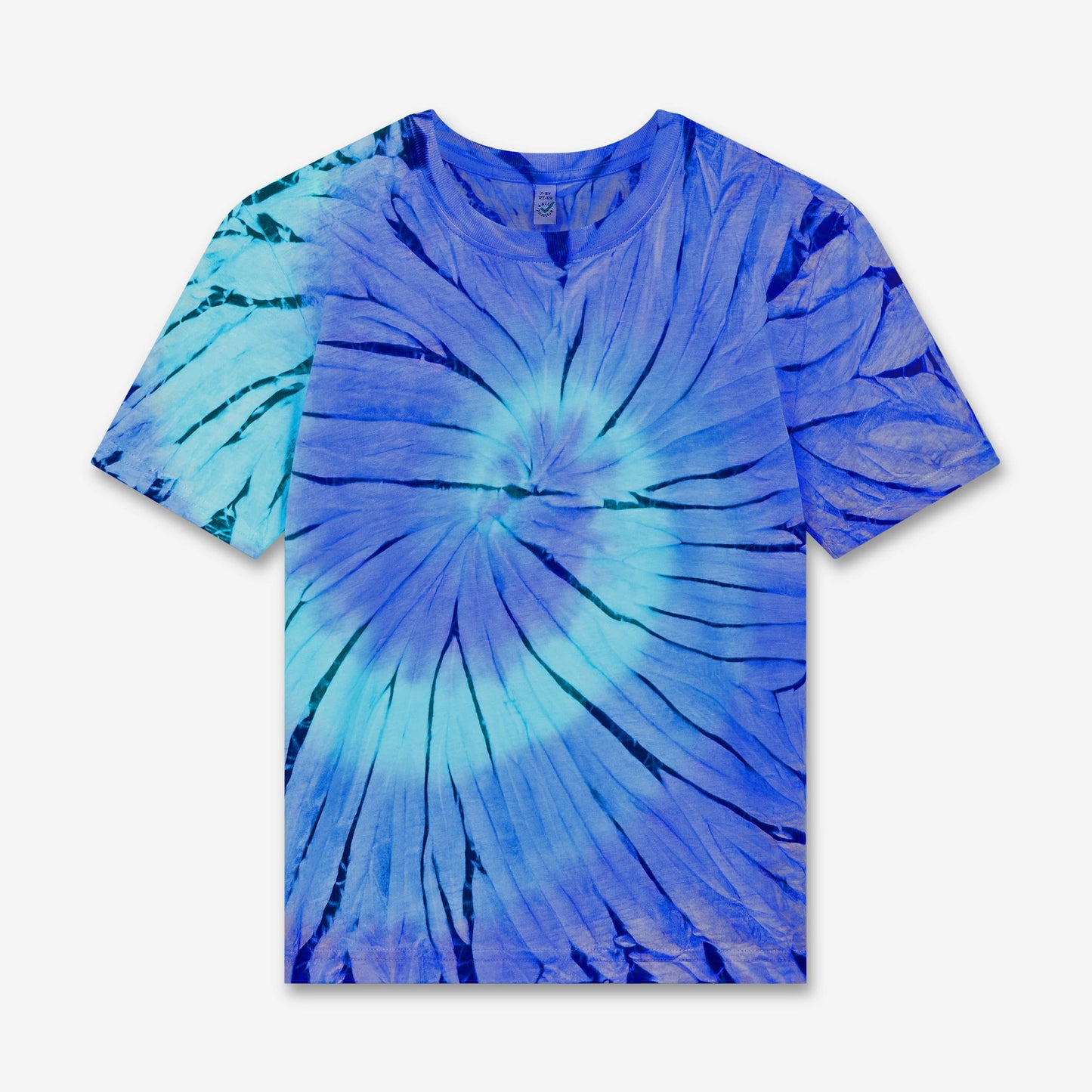 Earth Positive Children's T-shirt - Tie Dye Blue Green - 7-8 Yrs / 122-128 cm
