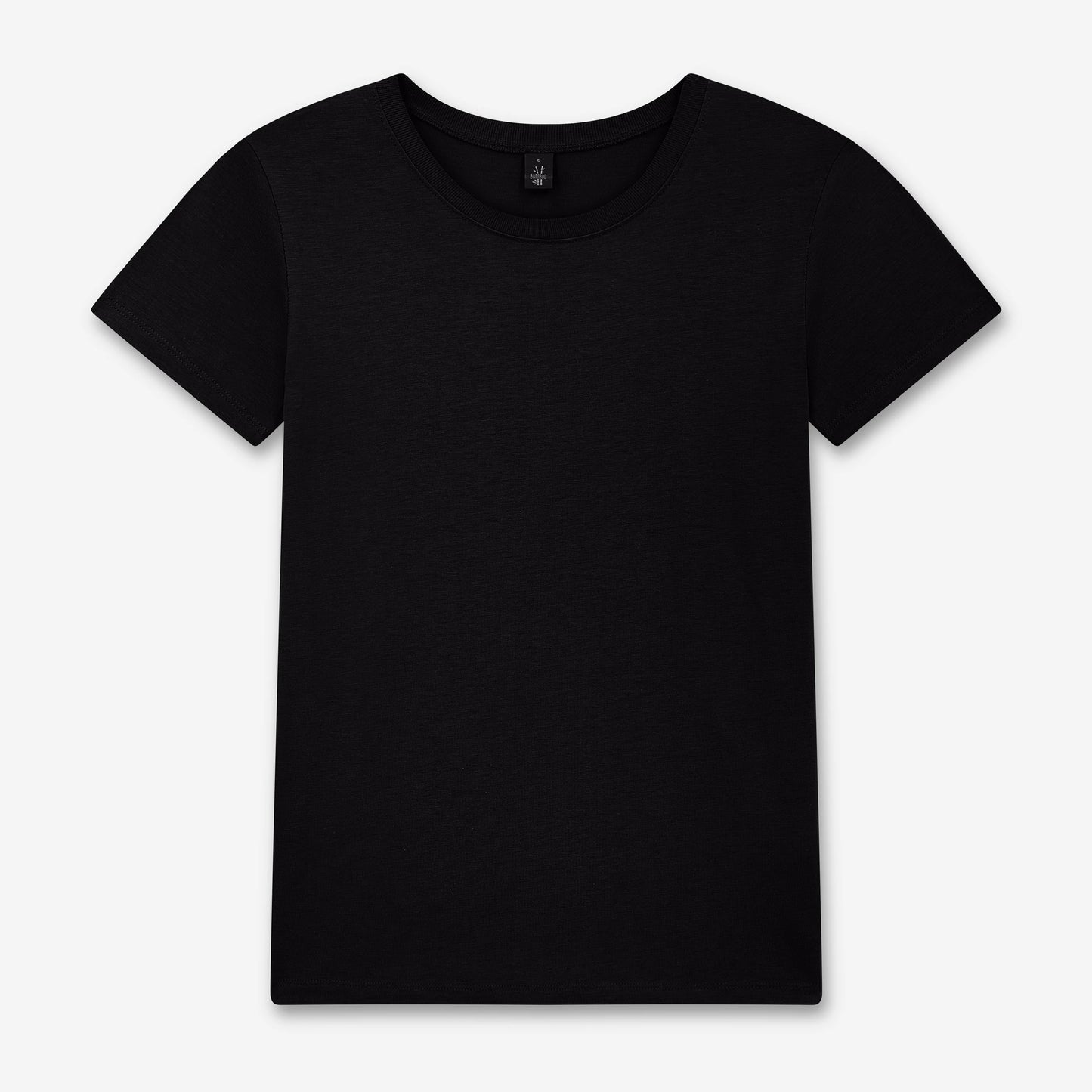 Women's Fit Bamboo Jersey T-shirt - Black - L