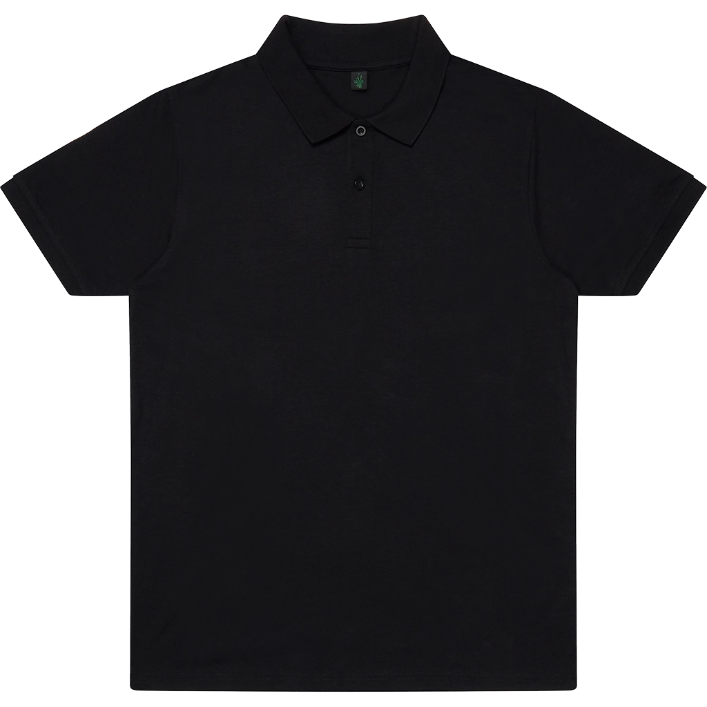 Bamboo Jersey Polo Shirt - Black - 2XL