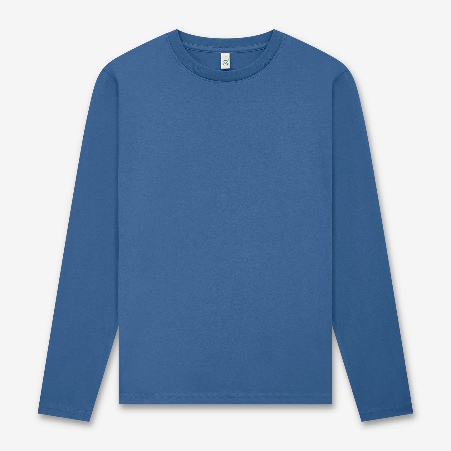 Earth Positive Long Sleeve T-shirt - Faded Denim - 3XL