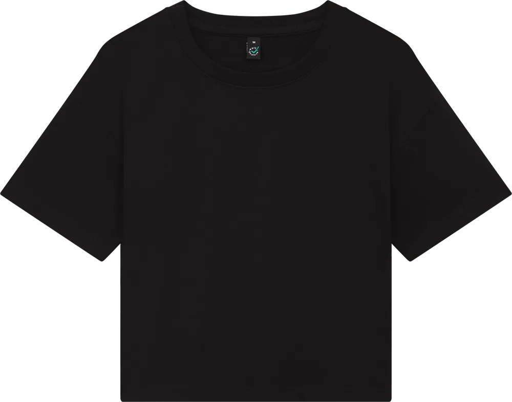 EP026-BL2 - Women's Premium Boxy T-shirt - Black