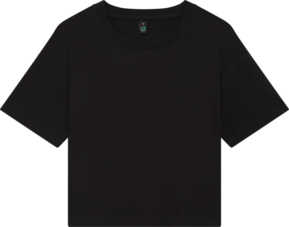 EP026-BL2 - Women's Premium Boxy T-shirt - Black