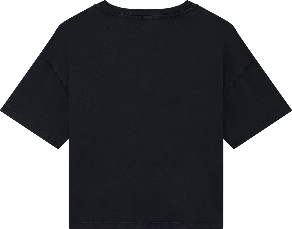 EP026-SBL0 - Women's Premium Boxy T-shirt - Stone Washed Black