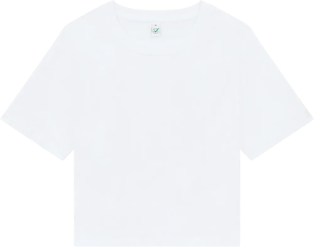 EP026-WH1 - Women's Premium Boxy T-shirt - White
