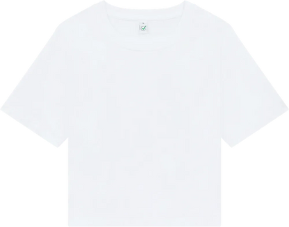 EP026-WH1 - Women's Premium Boxy T-shirt - White