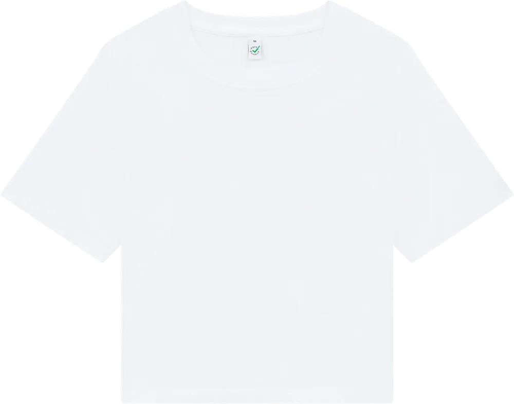 EP026-WH2 - Women's Premium Boxy T-shirt - White