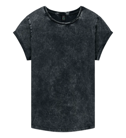 EP16-ABL00 - Women's Rolled Sleeve T-shirt - Acid Black