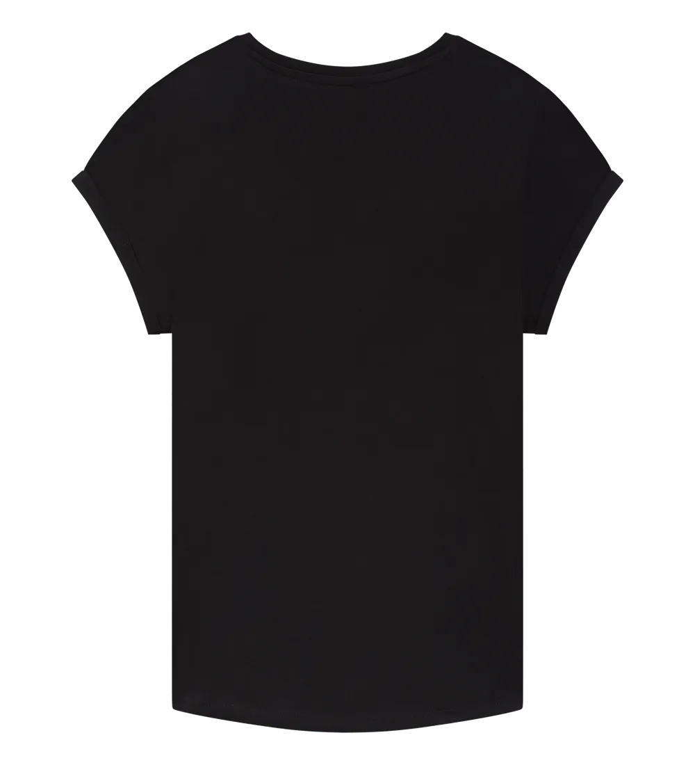 EP16-BL00 - Women's Rolled Sleeve T-shirt - Black