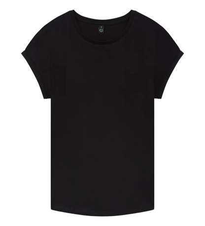 EP16-BL00 - Women's Rolled Sleeve T-shirt - Black