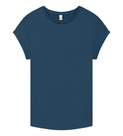 EP16-DE5 - Women's Rolled Sleeve T-shirt - Denim Blue