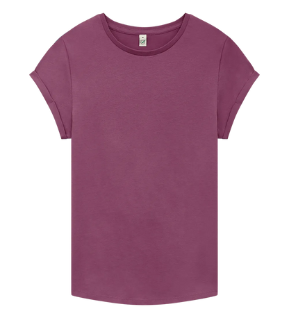 EP16-FBU00 - Women's Rolled Sleeve T-shirt - Faded Burgundy