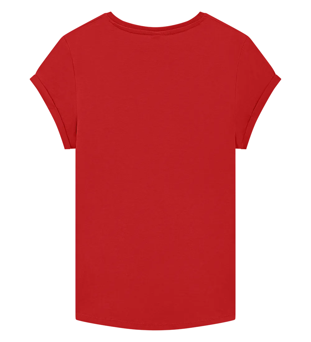 EP16-RE00 - Women's Rolled Sleeve T-shirt - Red