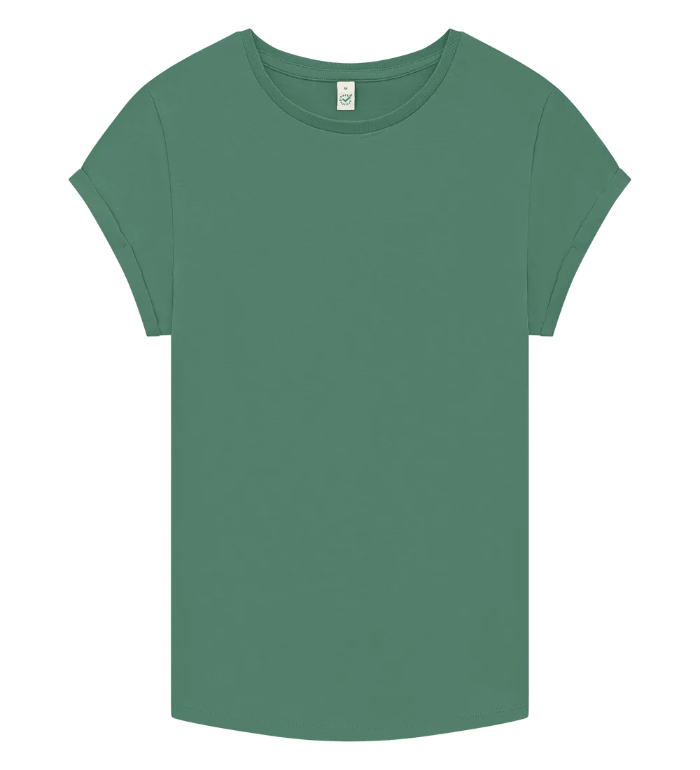 EP16-SAG1 - Women's Rolled Sleeve T-shirt - Sage Green