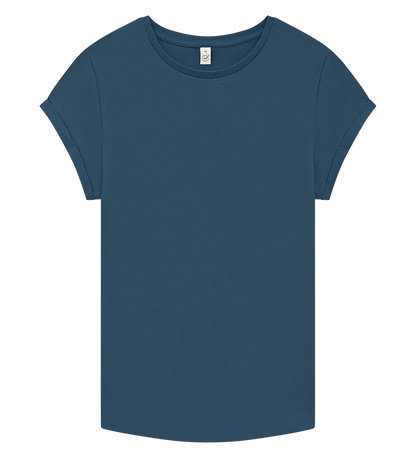 EP16-SDE00 - Women's Rolled Sleeve T-shirt - Stone Washed Denim
