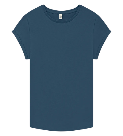 EP16-SDE2 - Women's Rolled Sleeve T-shirt - Stone Washed Denim