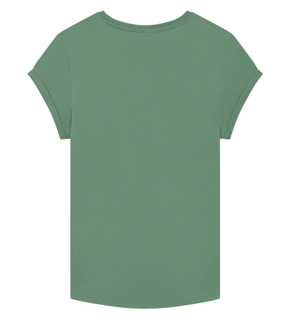EP16-SSAG1 - Women's Rolled Sleeve T-shirt - Stone Washed Sage Green