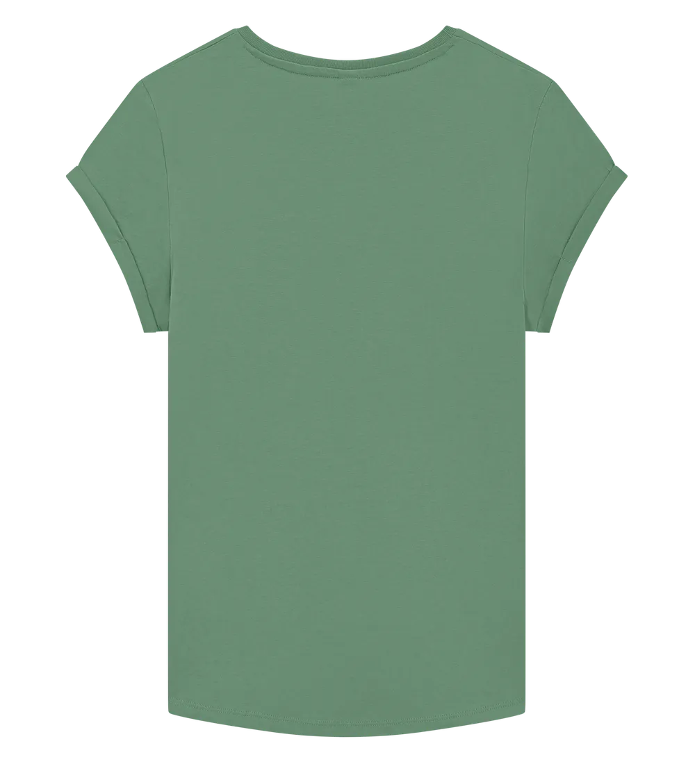 EP16-SSAG2 - Women's Rolled Sleeve T-shirt - Stone Washed Sage Green