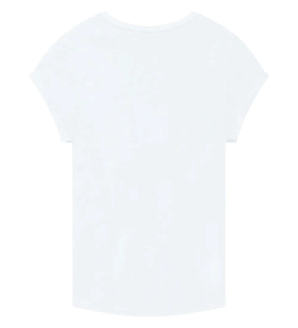 EP16-WH00 - Women's Rolled Sleeve T-shirt - White