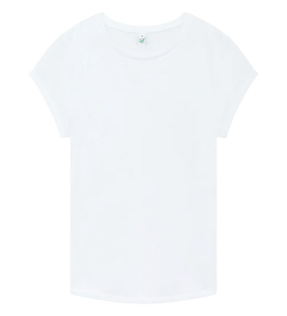 EP16-WH00 - Women's Rolled Sleeve T-shirt - White