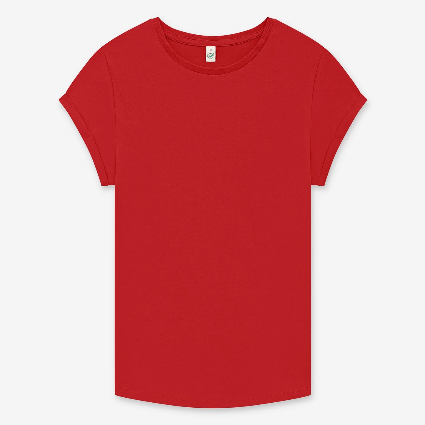 Earth Positive Women's Rolled Sleeve T-shirt - Red - M
