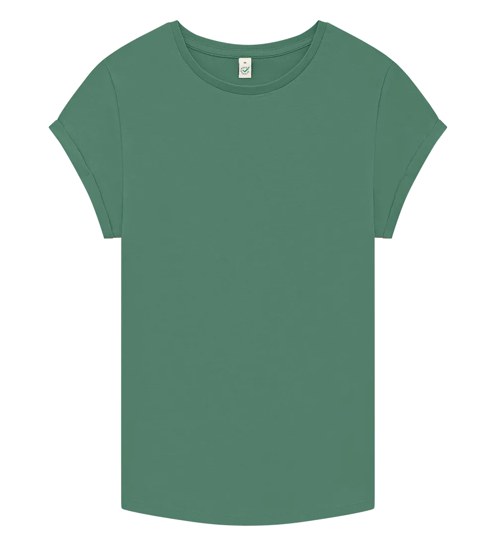 EP16-SAG0 - Women's Rolled Sleeve T-shirt - Sage Green