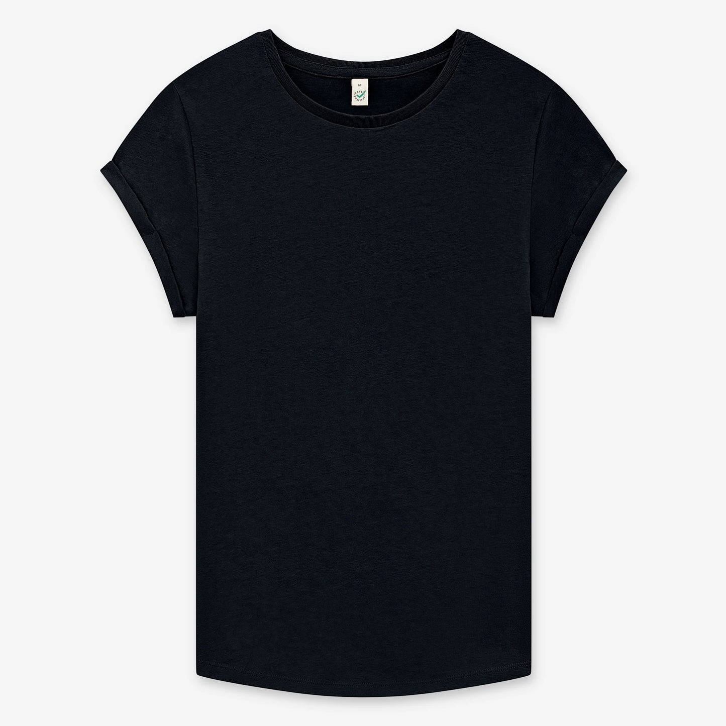 Earth Positive Women's Rolled Sleeve T-shirt - Stone Washed Black - 2XL
