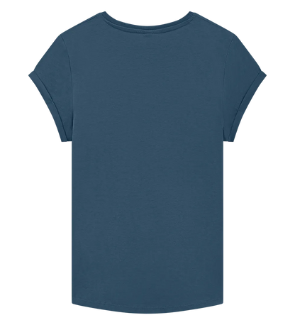 EP16-SDE2 - Women's Rolled Sleeve T-shirt - Stone Washed Denim