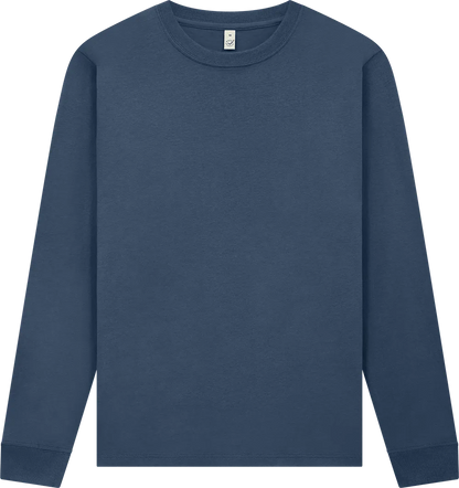 EP185L-FNA6 - Premium Long Sleeve T-shirt - Faded Navy