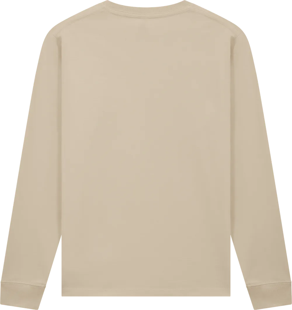 EP185L-SA2 - Premium Long Sleeve T-shirt - Light Beige (Sand)