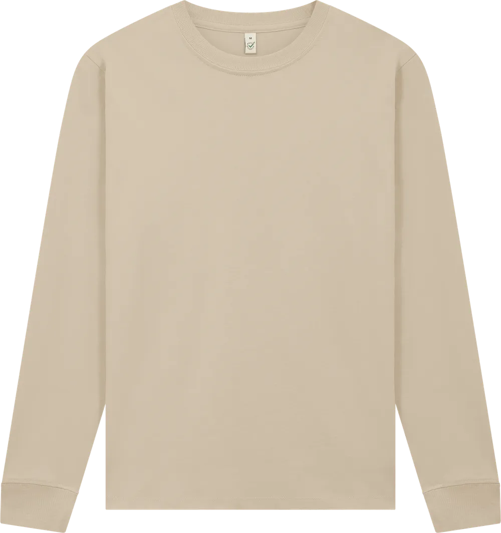EP185L-SA3 - Premium Long Sleeve T-shirt - Light Beige (Sand)