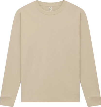 EP185L-SA3 - Premium Long Sleeve T-shirt - Light Beige (Sand)