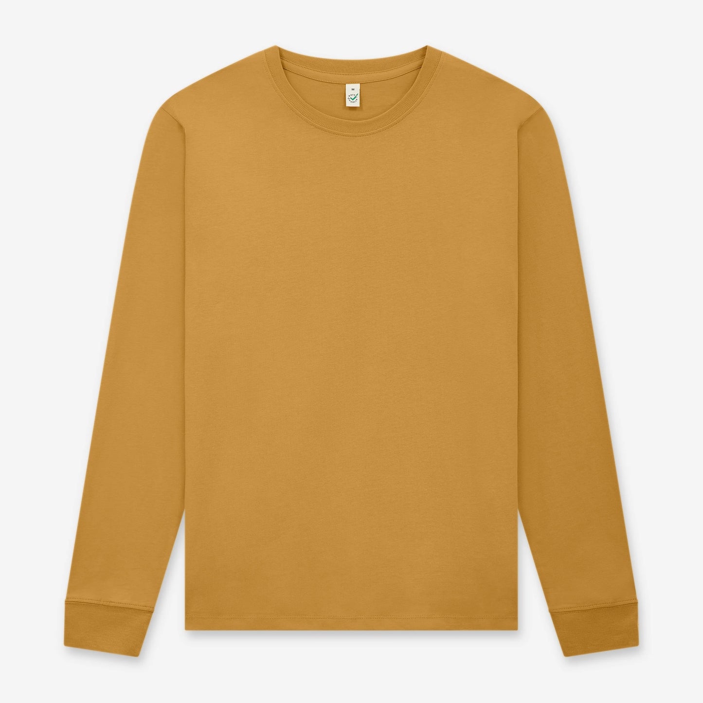 Earth Positive Premium Long Sleeve T-shirt - Faded Mustard - S