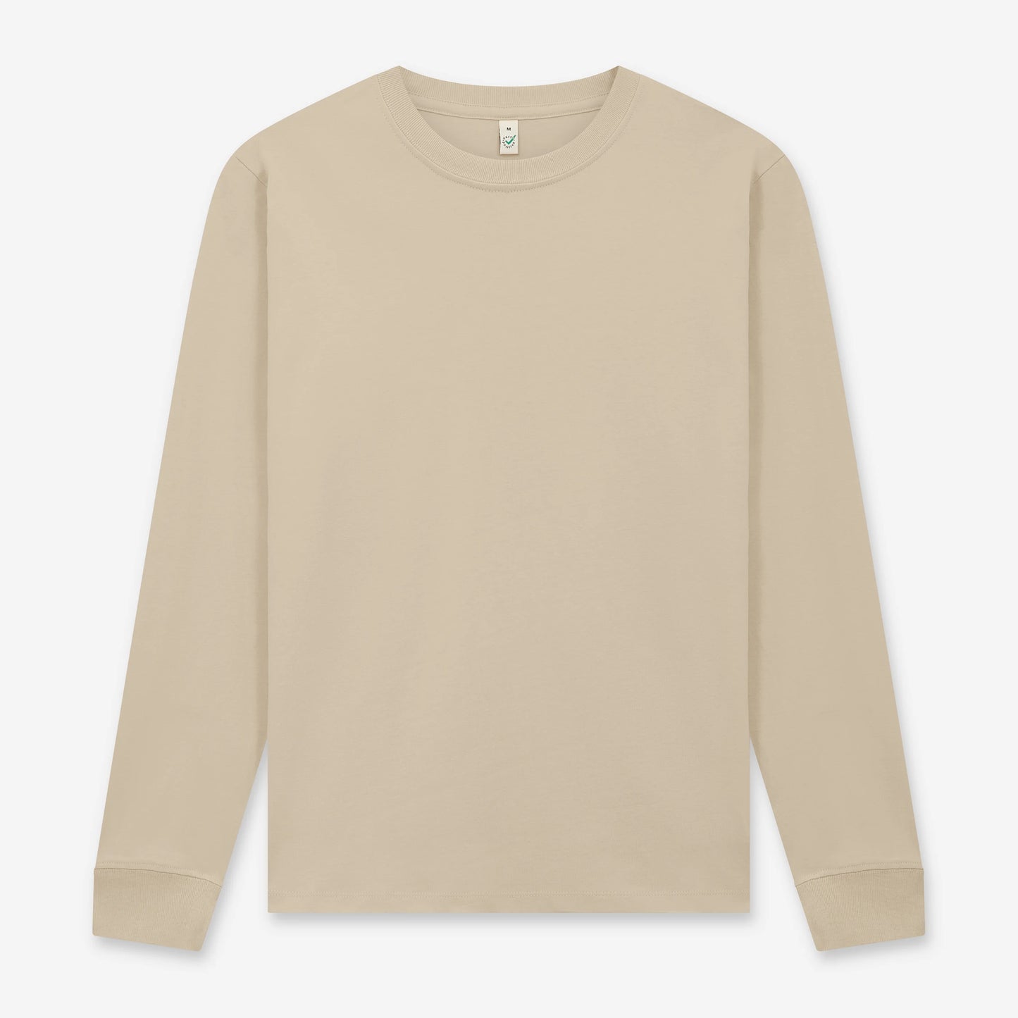 Earth Positive Premium Long Sleeve T-shirt - Light Beige (Sand) - M