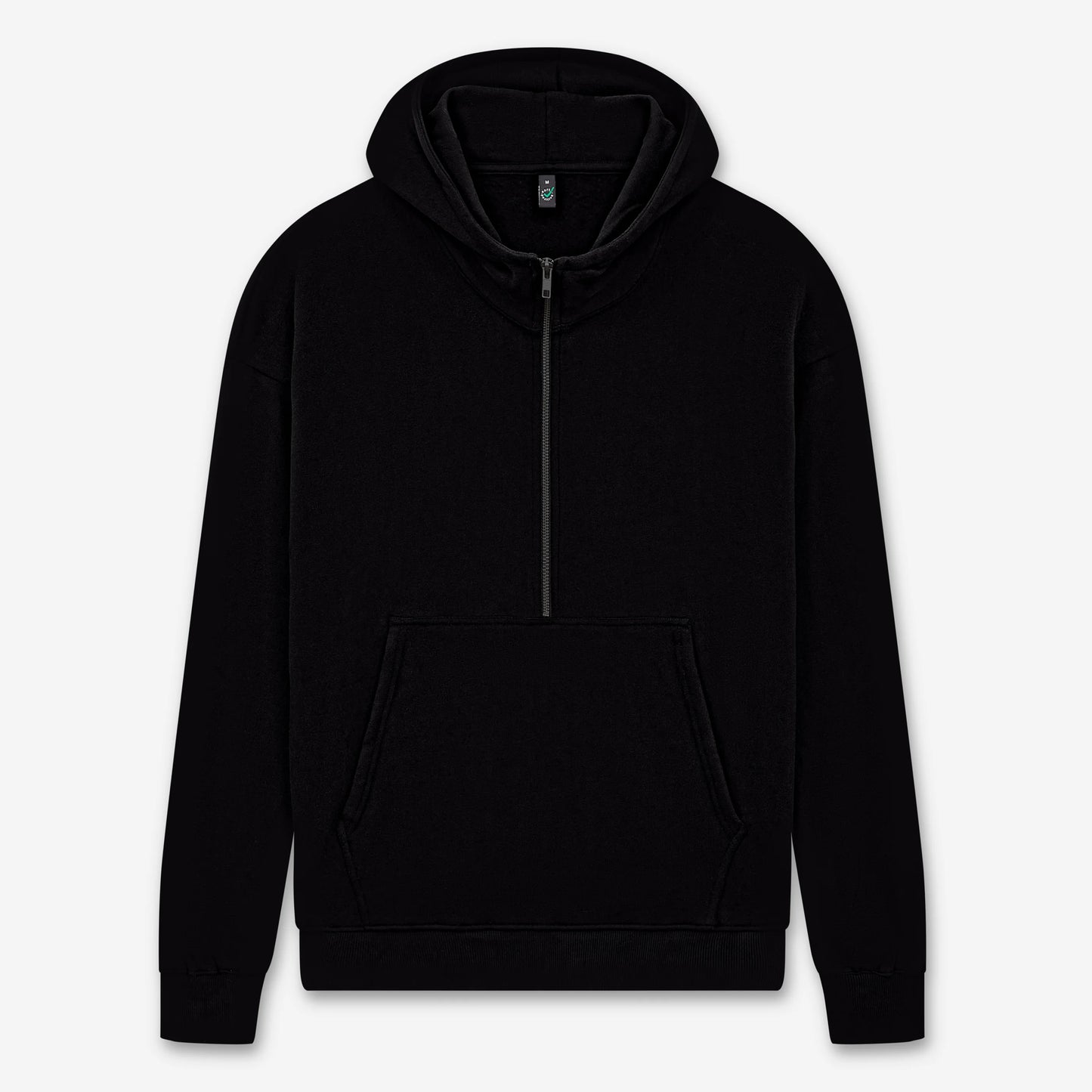 Earth Positive Half Zip Hoodie - Black - 3XL