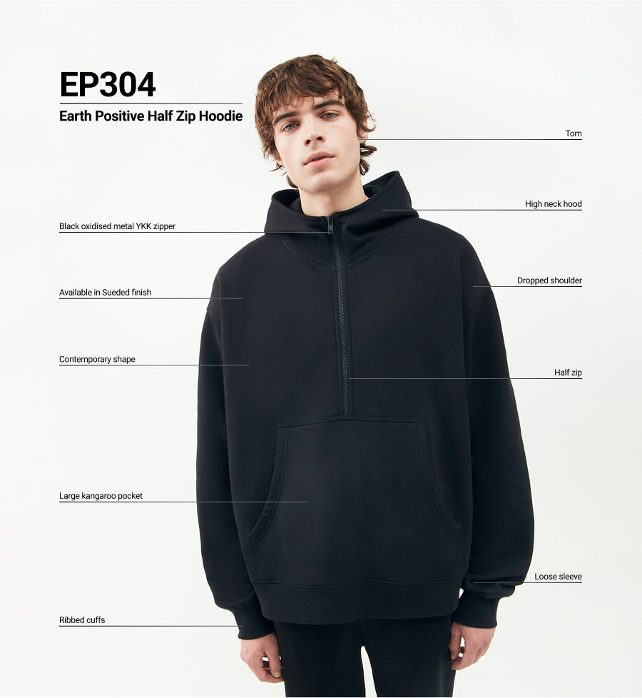 Earth Positive Half Zip Hoodie
