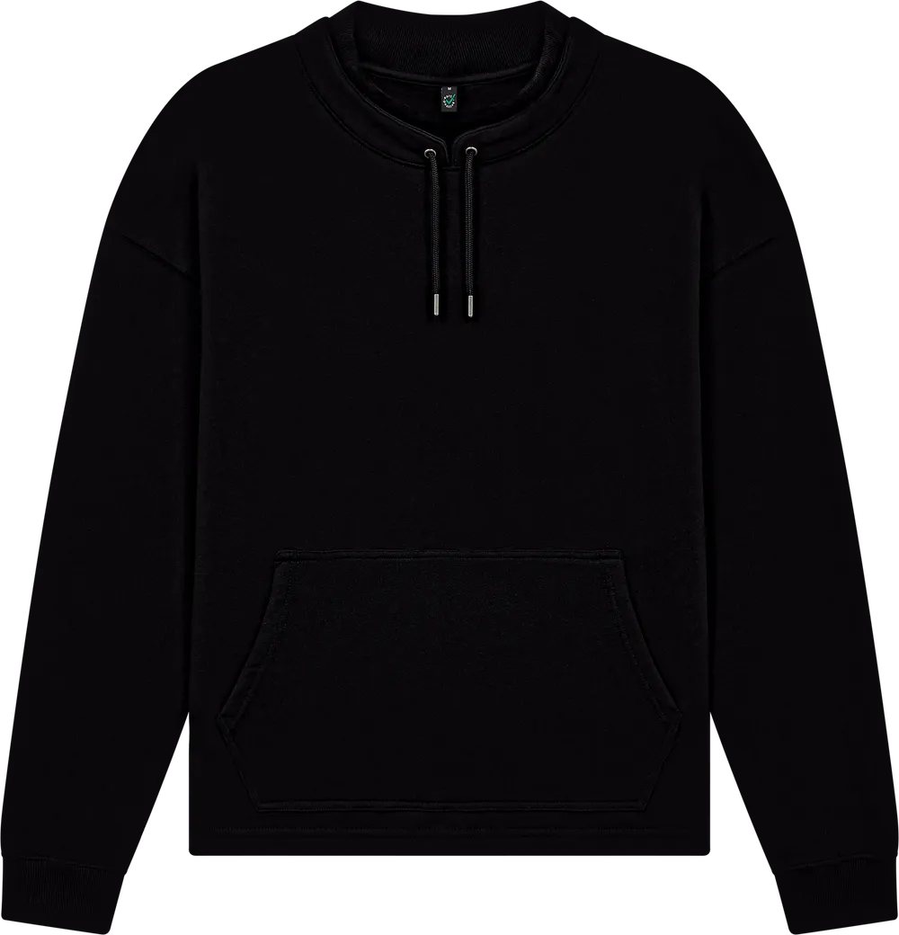 EP305-BL3 - Mock Neck Sweatshirt - Black