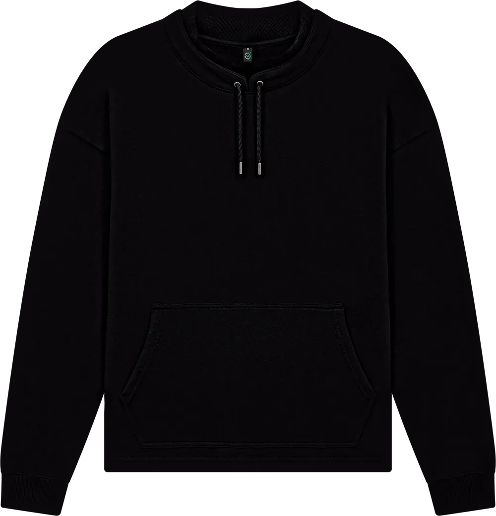EP305-BL3 - Mock Neck Sweatshirt - Black