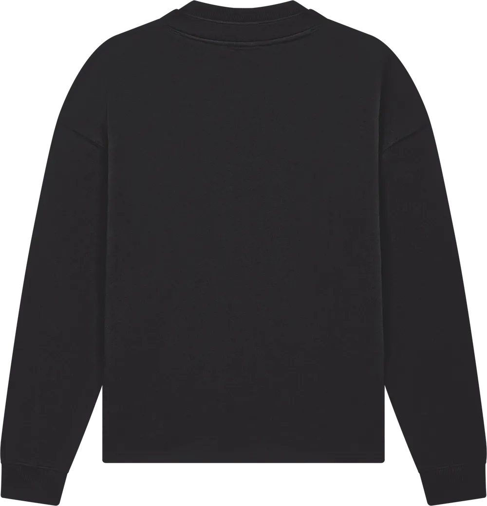 EP305-SUBL3 - Mock Neck Sweatshirt - Sueded Black